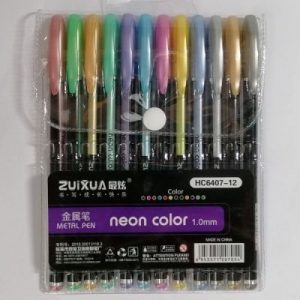 Neon Gel Pen Sets (12 colours)