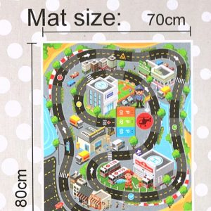 Playmat with 3 Cars and Dice (80x70cm)